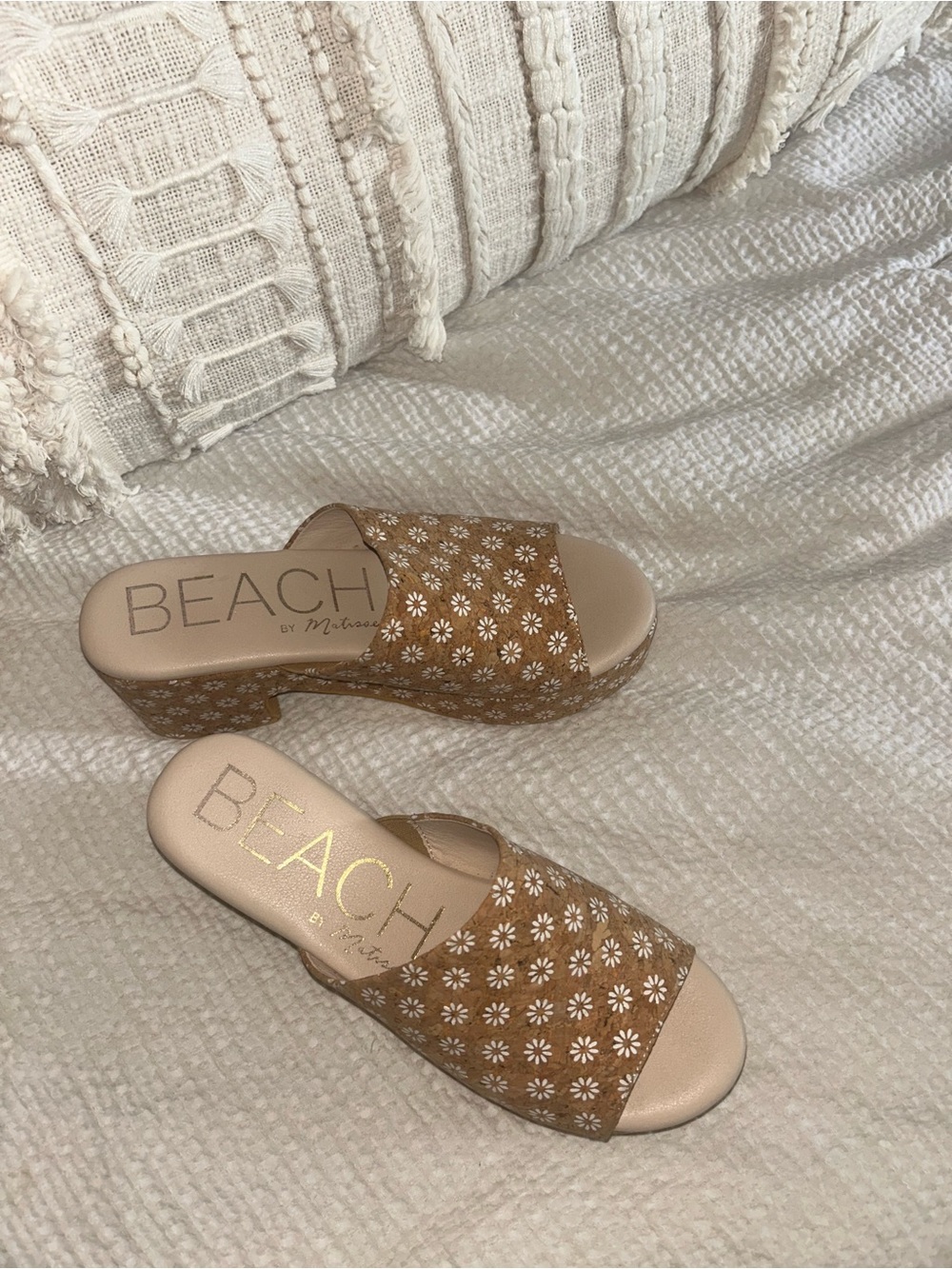 Floral Brown Platform Mules - Picture 3 of 4
